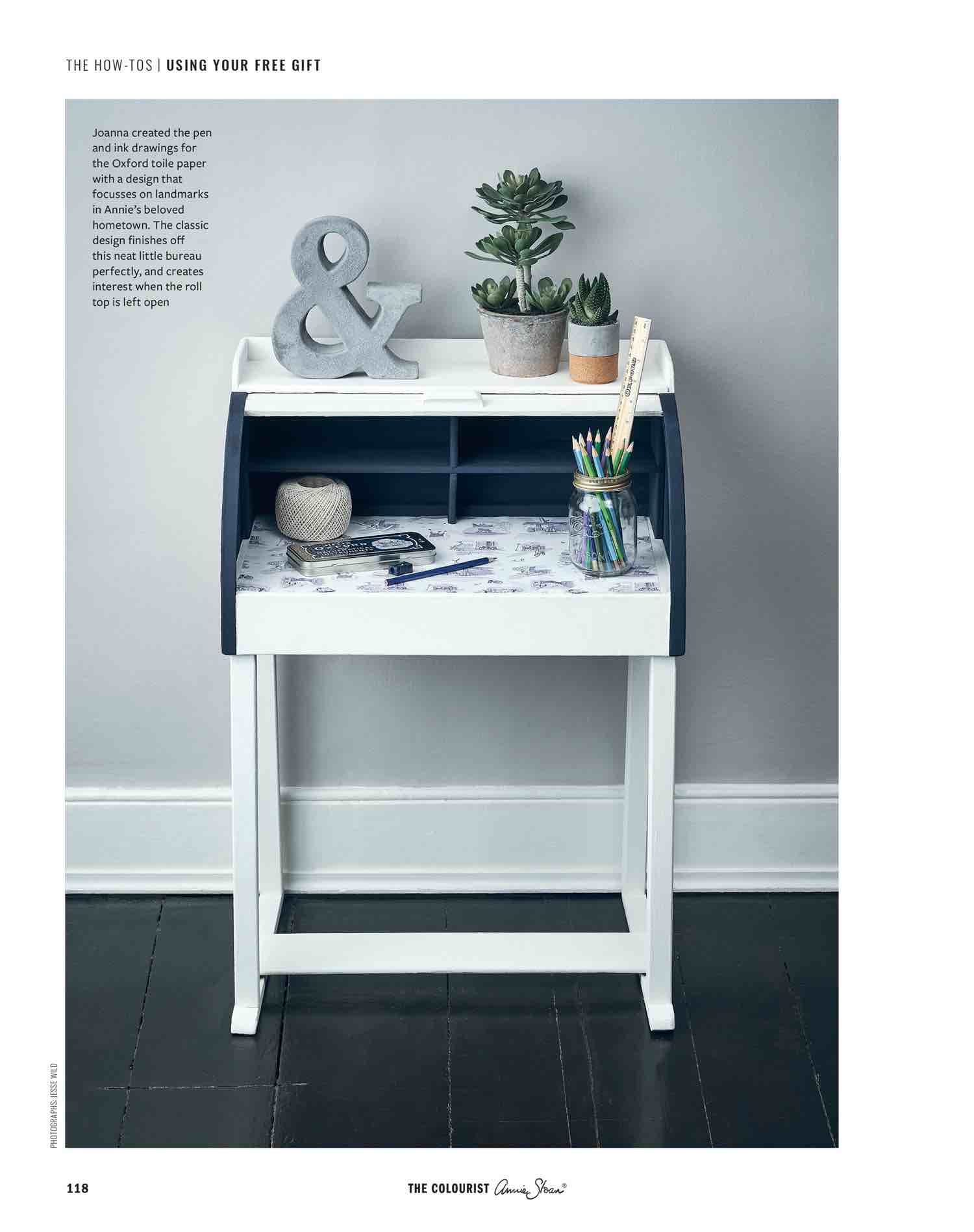 The-Colourist-Issue-4-by-Annie-Sloan-how-to-use-oxford-toile-paper-page-1